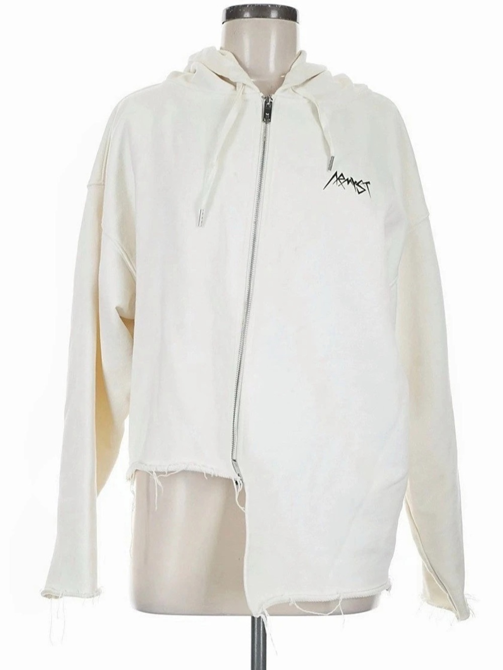 Official BTS Artist Made Collection Suga Agust D White Guitar Pick Zip Up Hoodie